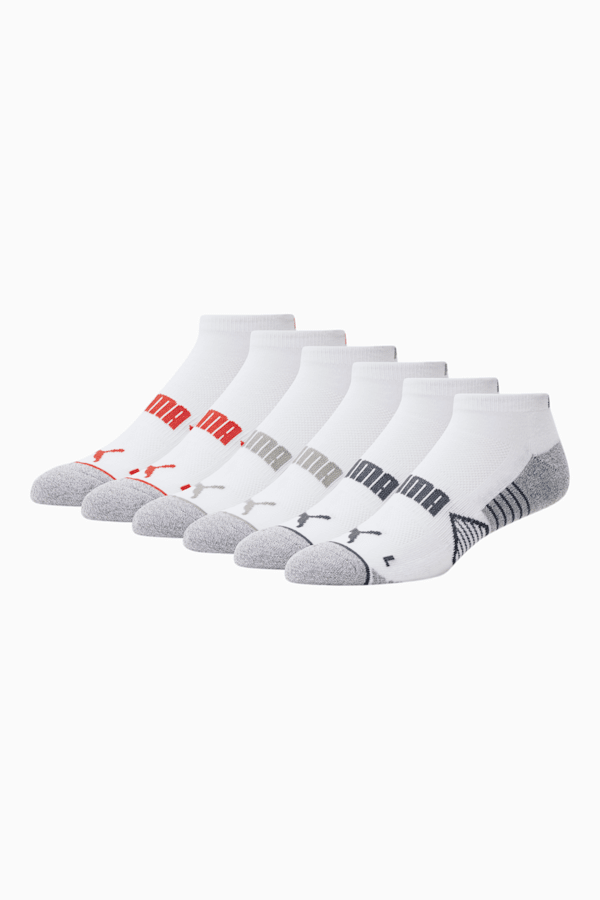 Terry Low Cut Men's Socks [6 Pack], WHITE / MULTI, extralarge